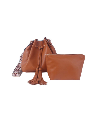 BROWN BUCKET BAG