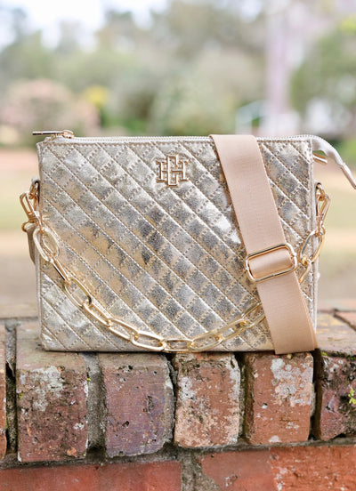 CLARA 3 POCKETS SHIMMER CROSSBODY