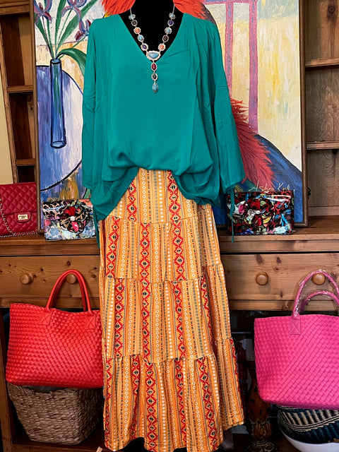 SARINA AZTEC PRINT SKIRT