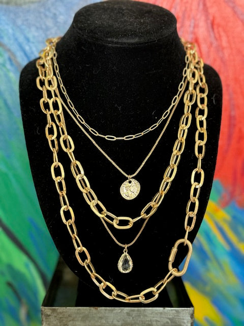 Briana Crystal Drop Necklace