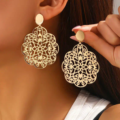 Gold Spanish Scroll Earrings