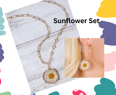 Sunflower Necklace Set  ( Don't Miss )