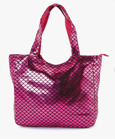 Magenta or Green Metallic Totes