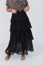 SUZY Chic Tier Black Skirt