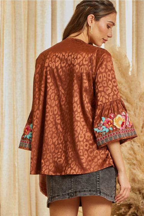 Copper Embroidered TOP