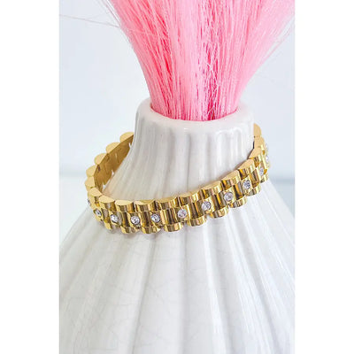 Gold Crystal Watch Band