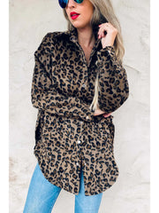 Jessie Leopard  SNAP Side Shacket