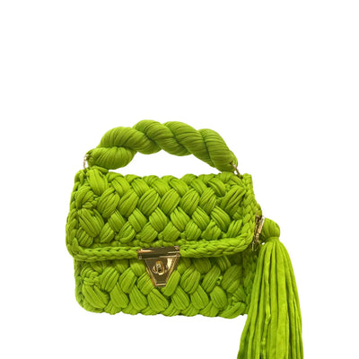 Woven  Bella Lime Green Bag / Crossbody