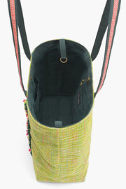 America & Beyond Lime  Tote