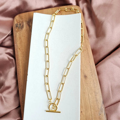 Gold Chunky Paper Clip Chain - 20"