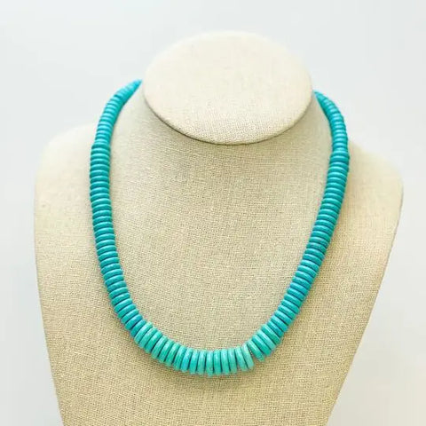 Turquoise Disc Necklace