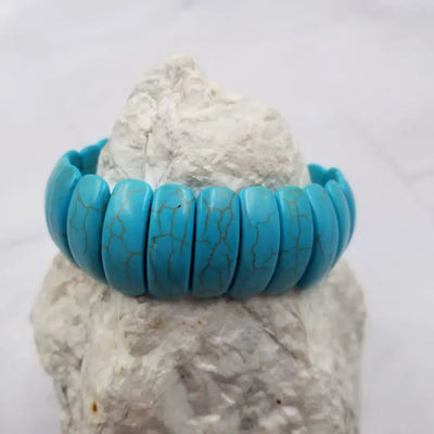 Chunky Faux Turquoise Bracelet