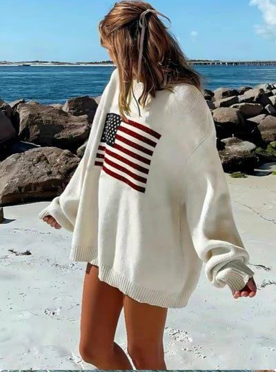 USA WHITE FLAG SWEATER (preorder 6/5)