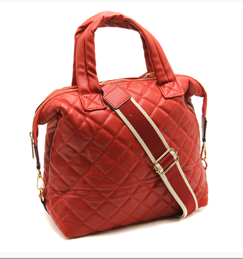 Quilted Faux Leather Bags- 3 colors