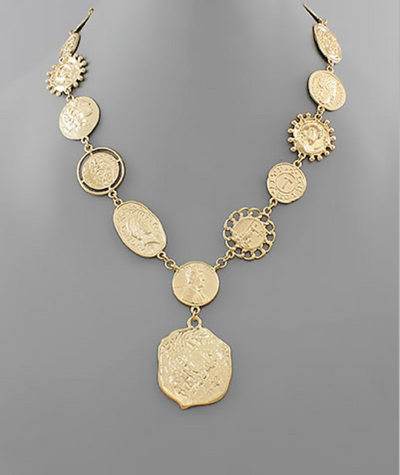 Ella Belles Gold Coin Necklace