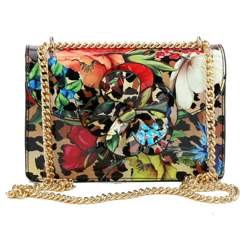 SASSY BELLE LEOPARD FLORAL BAG 3D