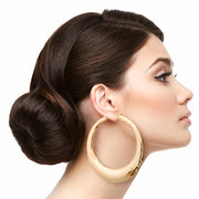 POLISHED GOLD OR SILVER HOOPS - WOW