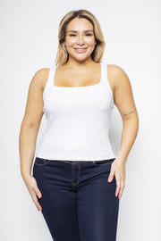 Black or White Square Neck Tank
