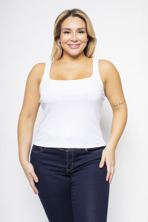 Black or White Square Neck Tank